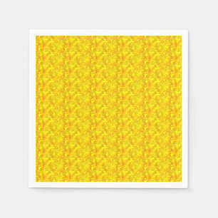 Yellow Marigold Floral Seamless Pattern Napkin