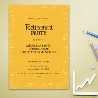 Yellow Math Teacher Retirement Party