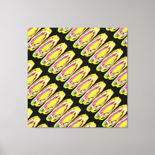 Yellow Mellow colourful abstract art hippie style Canvas Print