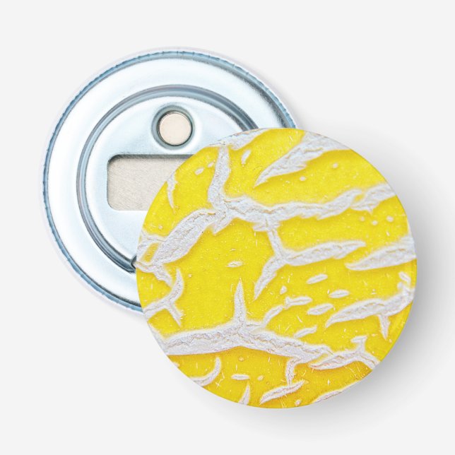 Yellow melon pattern bottle opener (Front)