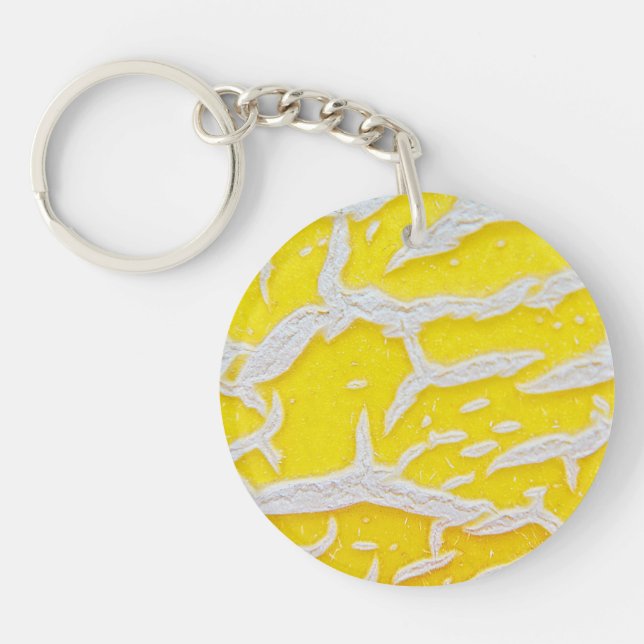 Yellow melon pattern  key ring (Front)