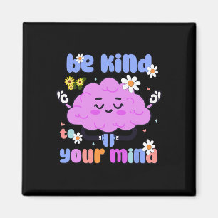 Yellow Mental Health Day Top Kids Funny Mental Hea Magnet