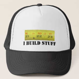 Yellow Metal Tape Measure Trucker Hat