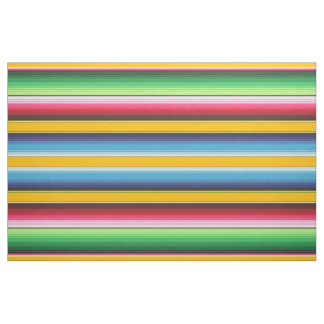 Yellow Mexican Serape Blanket Stripes Fabric