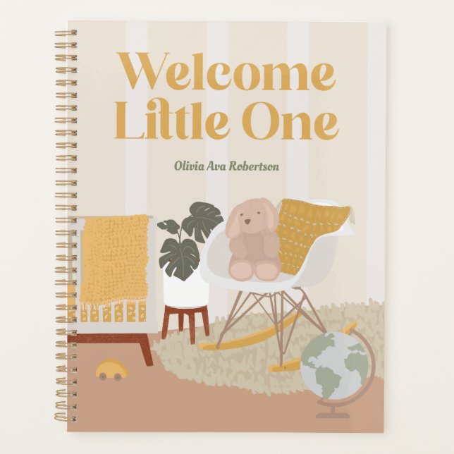 Yellow Mid-Century Modern Nursery Planner (Front)