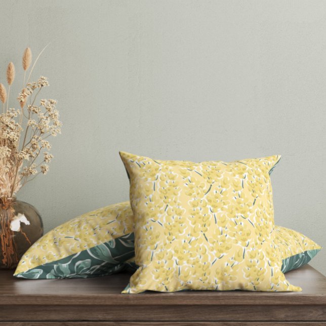 Yellow Mimosa Flowers Cushion (Creator Uploaded)