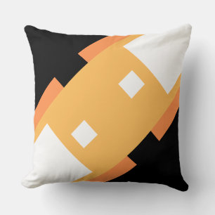 Yellow Minimal Orange Black White Cushion