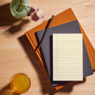 Yellow Minimalist College Ruled Writing Post-it Notes