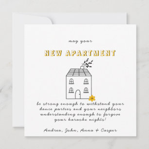 YELLOW MINIMALIST Congrats On Your New Apartment Holiday Card