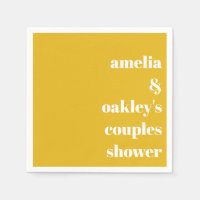 Yellow Minimalist Cute Custom Couples Shower