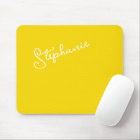 Yellow Minimalist Personalized Script Name Modern