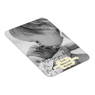 Yellow Minimalist Photo Mother's Day Magnet