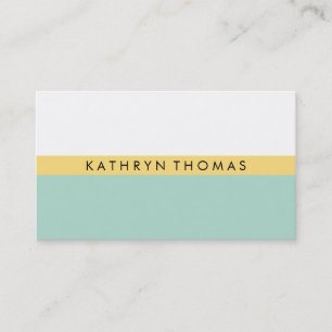 Yellow / Mint Business Card