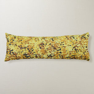 Yellow Mixed With Black Abstract Pattern Design Body Cushion