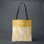 Yellow modern abstract pattern personalised gift t tote bag<br><div class="desc">Yellow modern abstract pattern personalised gift tote</div>