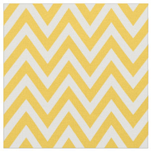Yellow Modern Chevron Stripes Fabric
