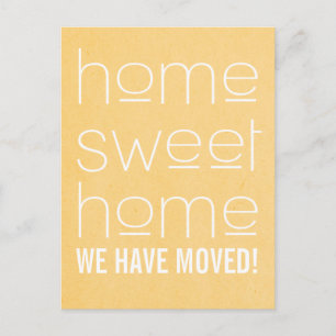 Yellow Modern Home Sweet Home Postcard