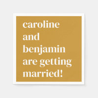 Yellow Modern Minimalist Bold Custom Wedding
