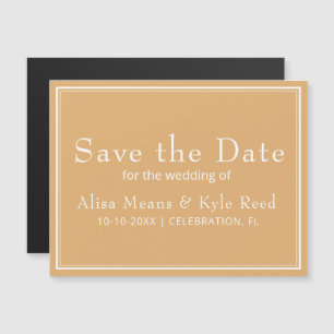 Yellow Modern Minimalist Wedding Save the Date