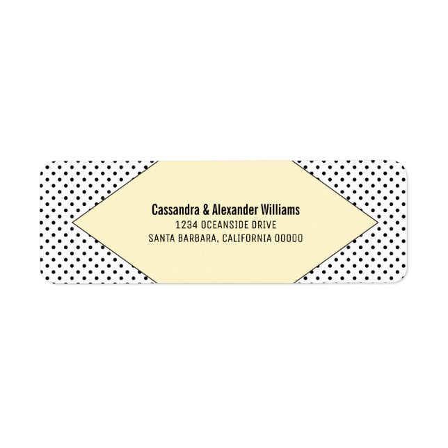 Yellow Modern Polka Dots Wedding (Front)