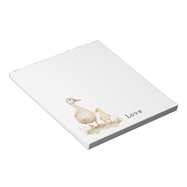 Yellow Mom Baby Ducks Notepad (Angled)