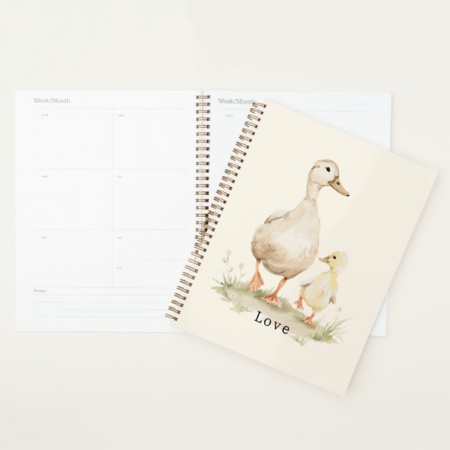 Yellow Mom Baby Ducks Planner (Display)