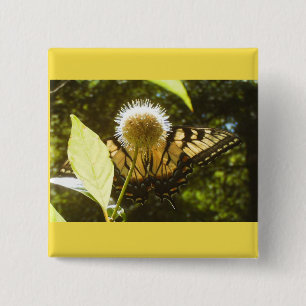 Yellow Monarch Button