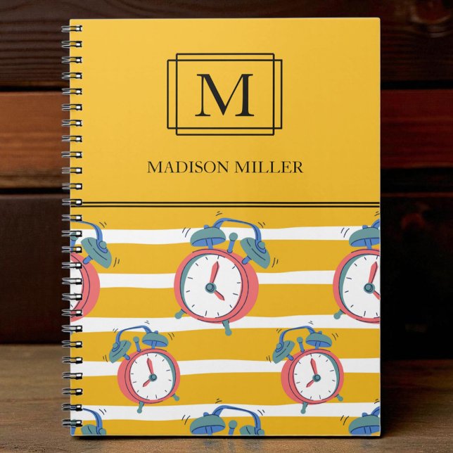 Yellow Monogram Back To School Personalised  Notebook (Creator Uploaded)