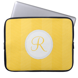Yellow Monogram Laptop Sleeve