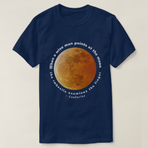Yellow moon and Confucius quote T-Shirt