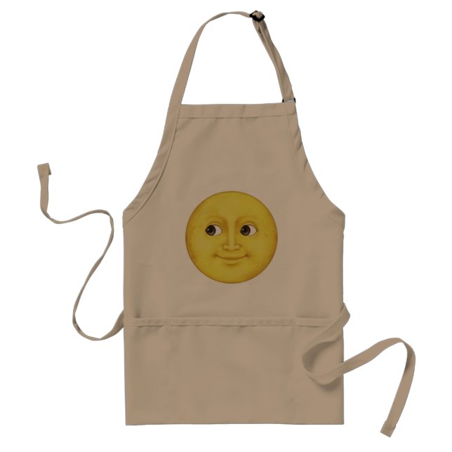 Yellow Moon - Emoji Standard Apron (Front)