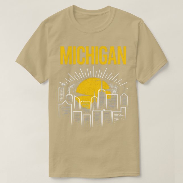 Yellow Moon Michigan  T-Shirt (Design Front)