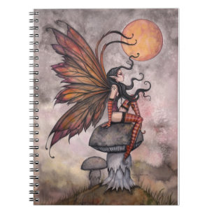 Yellow Moon of Autumn Fairy Notebook