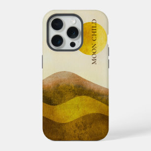 Yellow Moon over Yellow Land, moon child iPhone 15 Pro Case