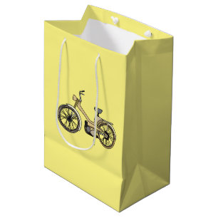 Yellow Motor Bike Medium Gift Bag