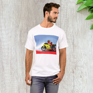Yellow Motorcycle Mens T-Shirt