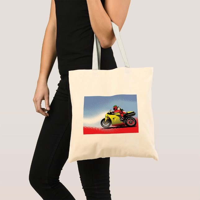 Yellow Motorcycle Tote Bag (Creator Uploaded)