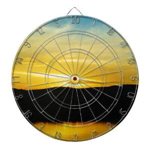 Yellow Mt Lake Sunset Dartboard