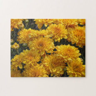 Yellow Mum Flowers Garden Puzzle