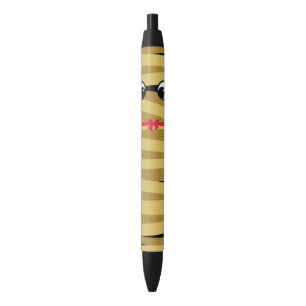 Yellow Mummy Halloween Black Ink Pen
