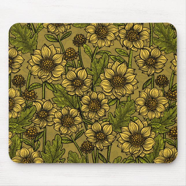 Yellow Mums Mouse Pad (Front)
