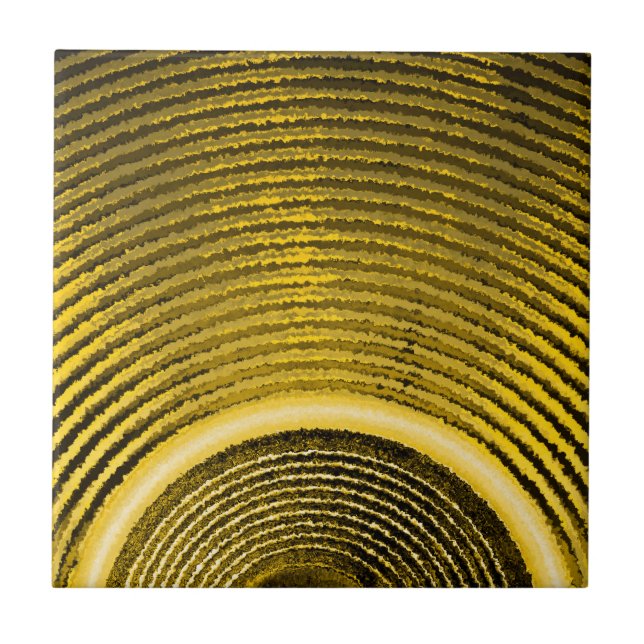 Yellow music speaker and sound waves tile (Front)