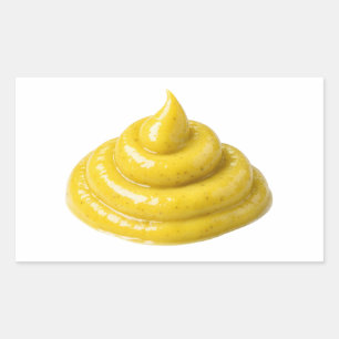 Yellow Mustard Sauce Swirl Isolated Sticker