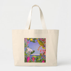 Yellow-napped Amazon Large Tote Bag