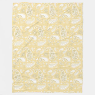 Yellow Nautical Paisley Fleece Blanket