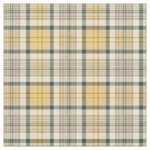 Yellow, Navy Blue and Ivory Plaid