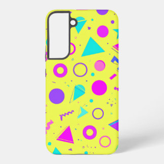 Yellow Neon Memphis Geometric 80s Design Samsung Galaxy Case