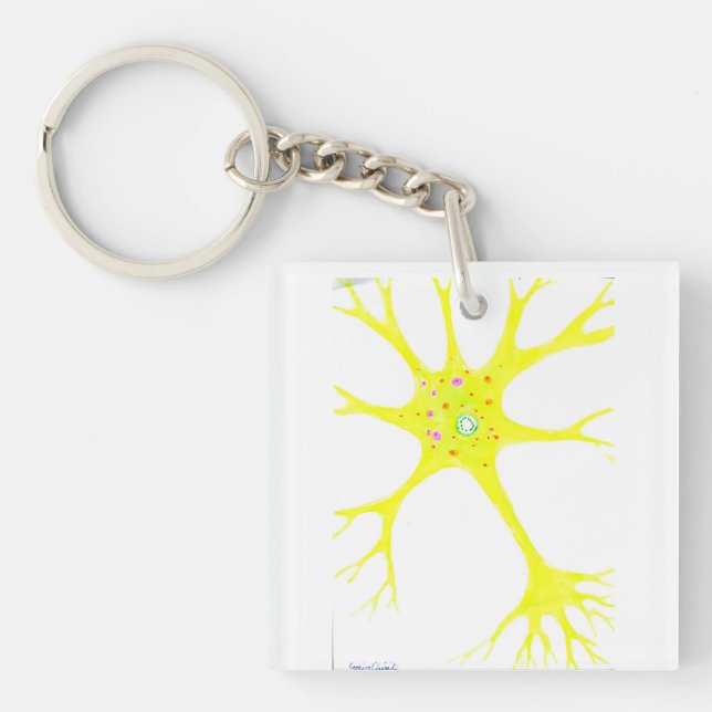 Yellow neuron key ring (Front)