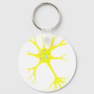 Yellow neuron key ring