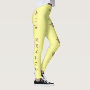 Yellow New Mexico State Flower Yucca Leggings